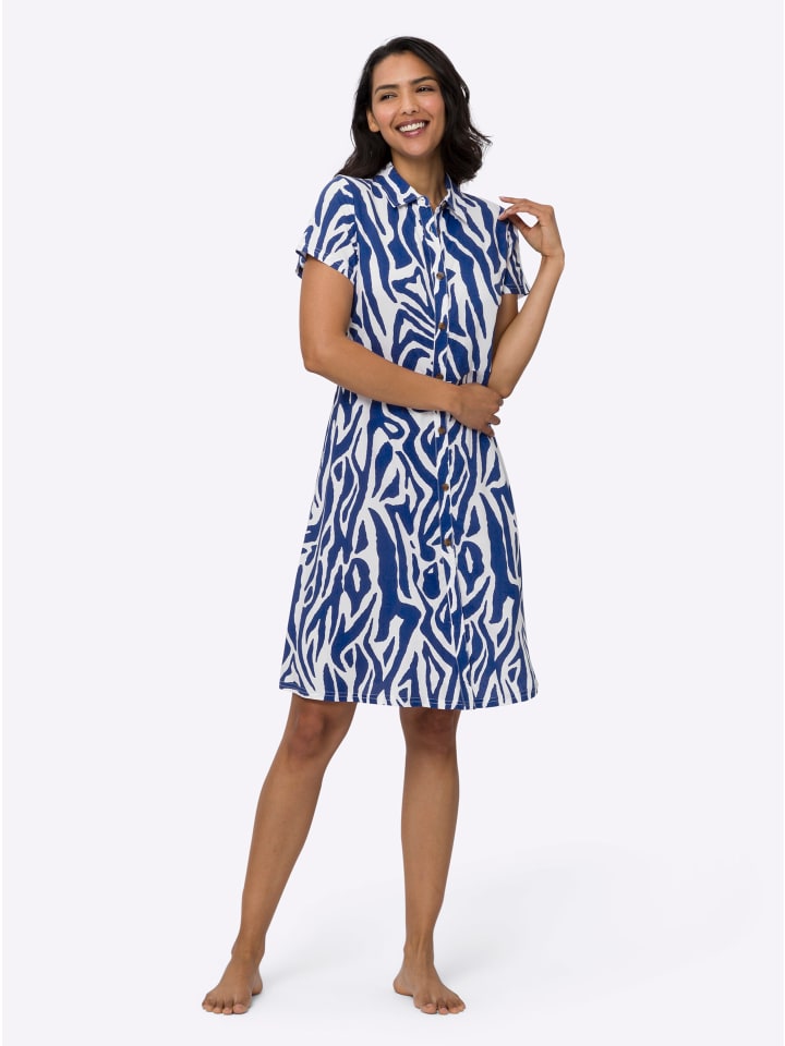 Летнее платье с принтом королевского синего и белого цветов Sieh an!
Летнее платье с принтом королевского синего и белого цветов Sieh an!