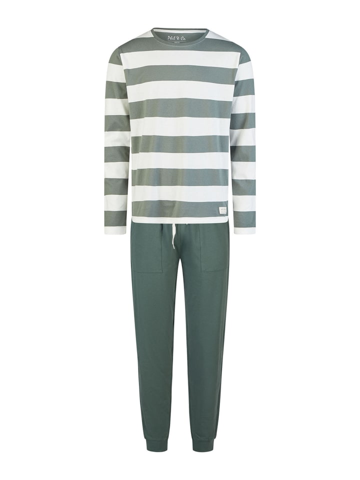 Phil & Co. Berlin Пижамный комплект в зелено-полосатом стиле
Phil & Co. Berlin Пижамный комплект в зелено-полосатом стиле