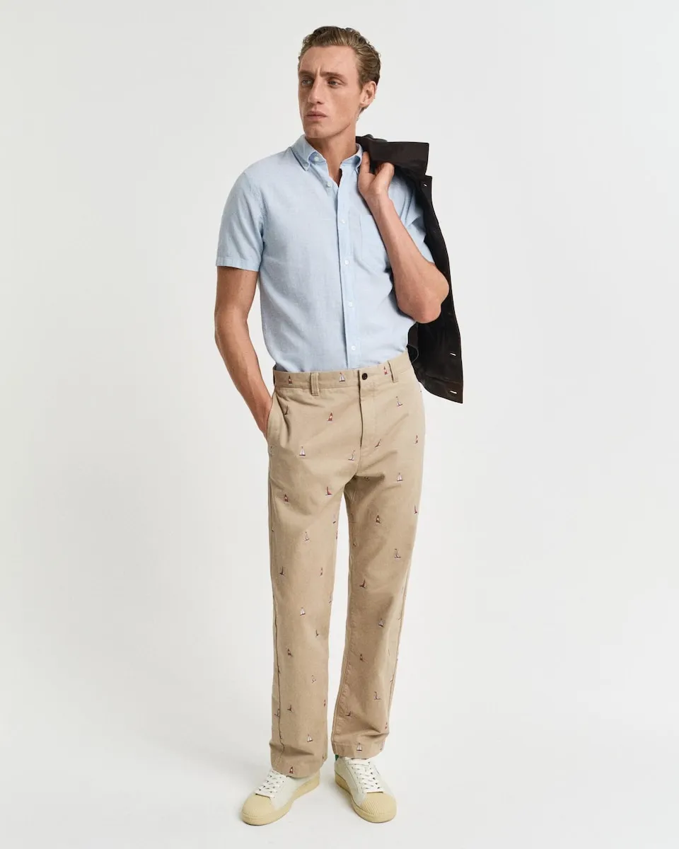 Мужская льняная рубашка с короткими рукавами и нагрудным карманом Gant, синий
Мужская льняная рубашка с короткими рукавами и нагрудным карманом Gant, синий