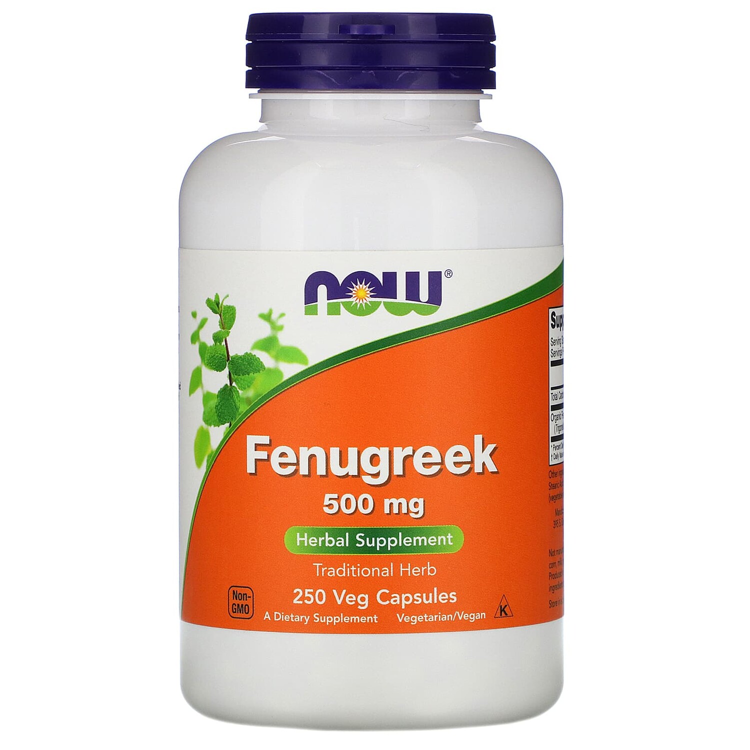 Now Foods Fenugreek 500 mg 250 Veg Capsules
Now Foods Fenugreek 500 mg 250 Veg Capsules
