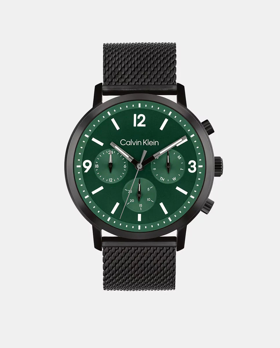 Gauge 25200440 Многофункциональные мужские часы с черной стальной сеткой Calvin Klein
Gauge 25200440 Многофункциональные мужские часы с черной стальной сеткой Calvin Klein