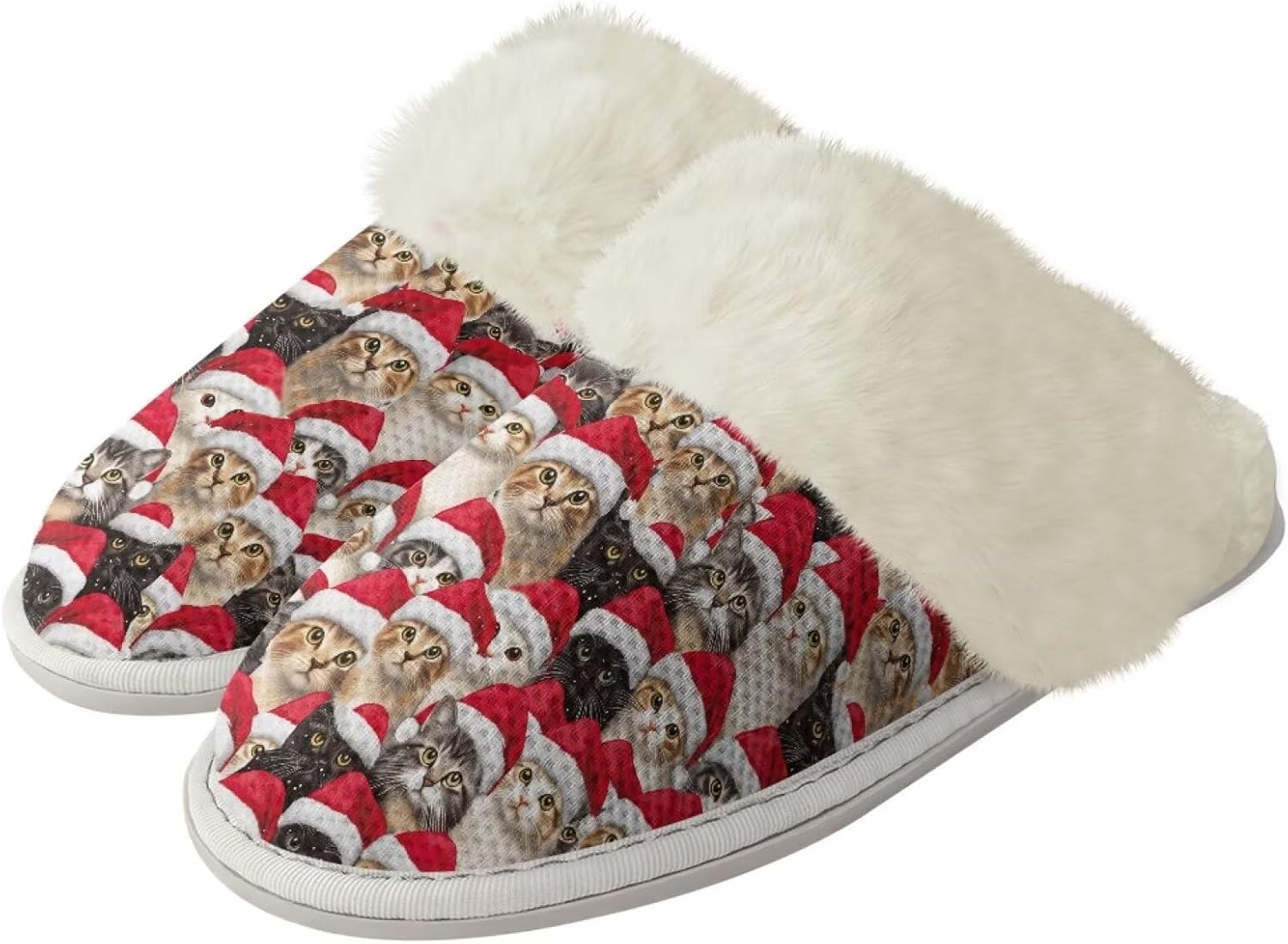 Тапочки Srengjodk для женщин и мужчин, хлопковые фланелевые тапочки с меховой отделкой, домашние тапочки для него и для нее, размер 36-47, Cute Xmas Cat Print
Тапочки Srengjodk для женщин и мужчин, хлопковые фланелевые тапочки с меховой отделкой, домашние тапочки для него и для нее, размер 36-47, Cute Xmas Cat Print