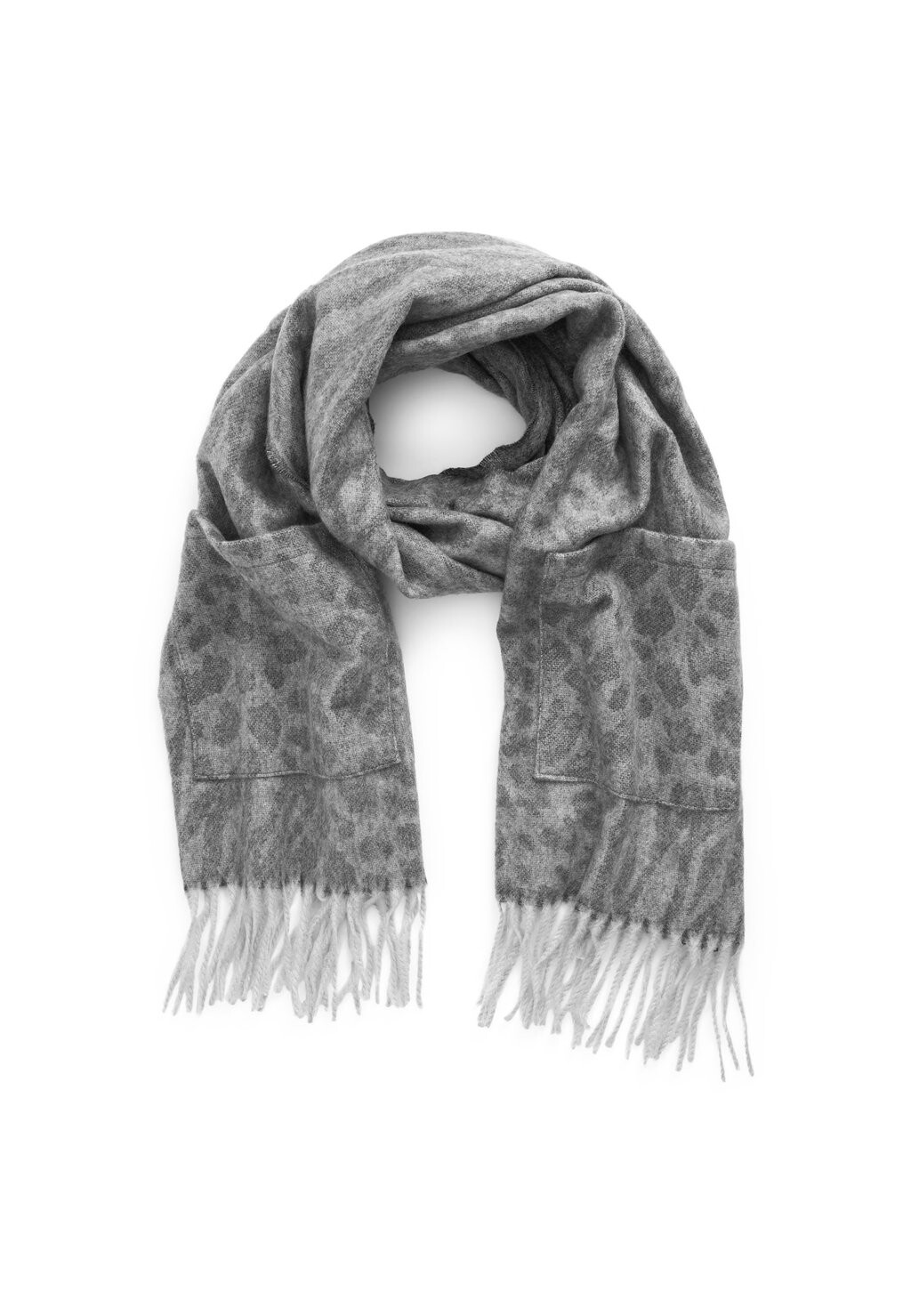 Шарф Animal Pattern Midweight Next, серый 
Шарф Animal Pattern Midweight Next, серый