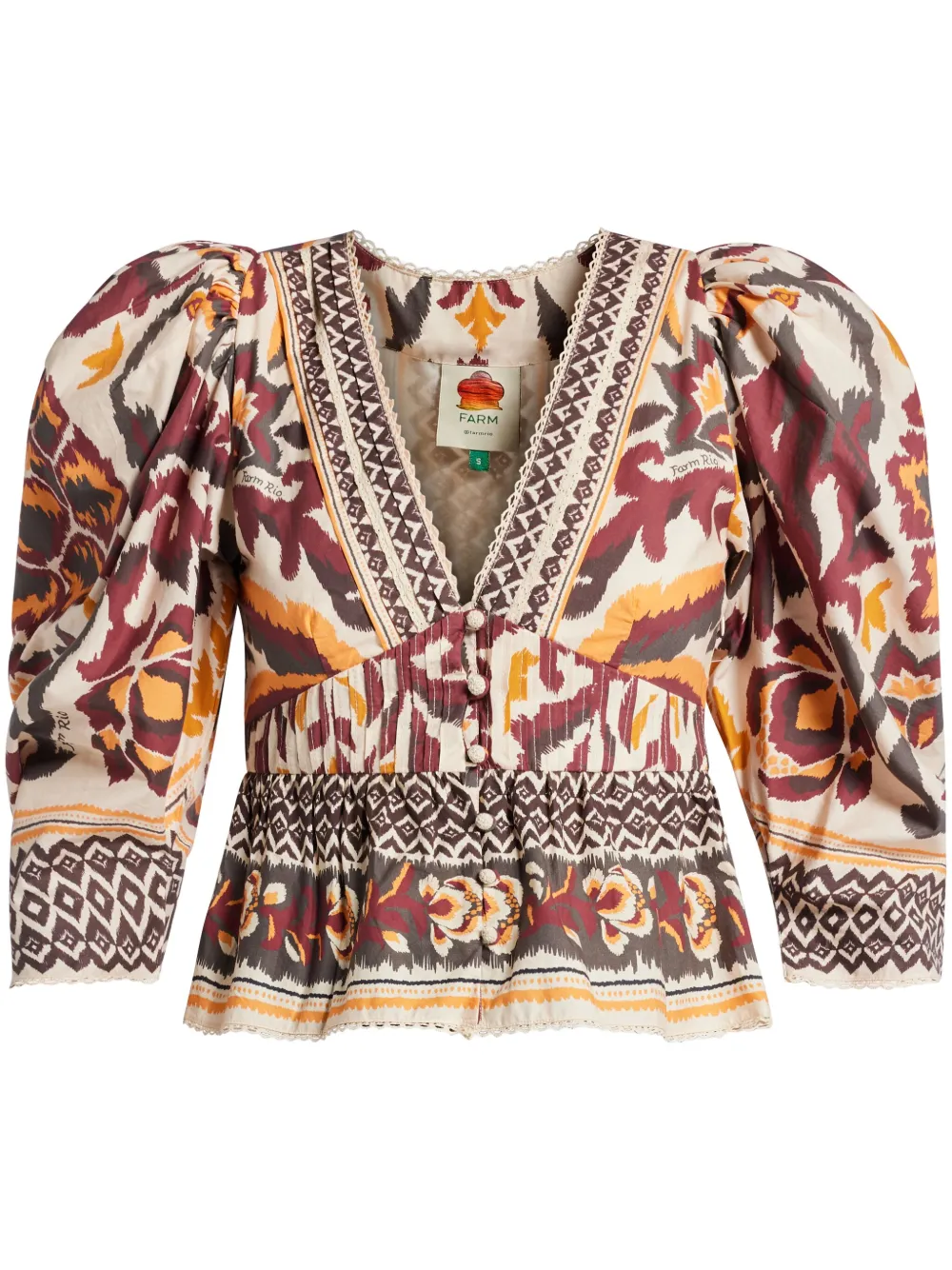 Блузка с объемными рукавами FARM Rio, нейтральный
Блузка с объемными рукавами FARM Rio, нейтральный