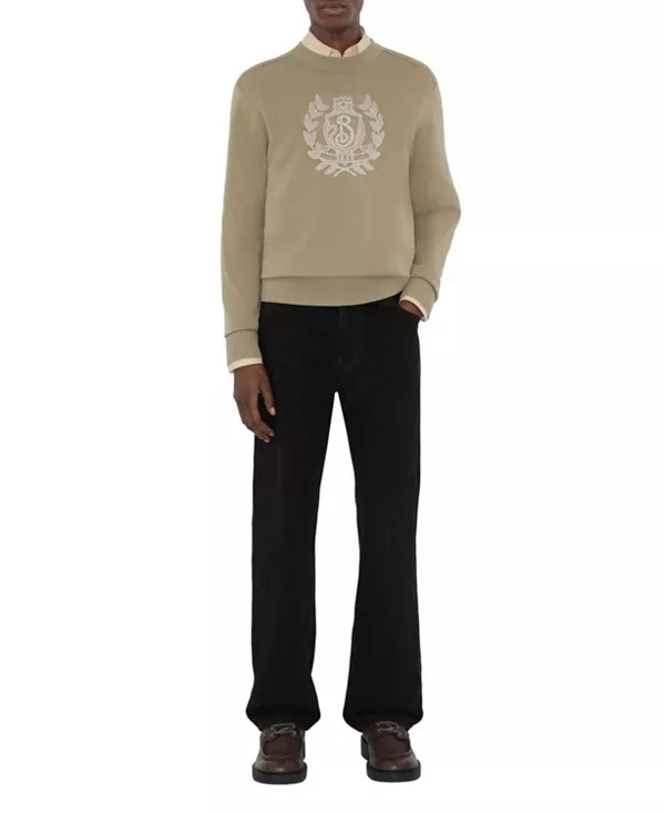 Шерстяной свитер с гербом B Burberry, бежевый
Шерстяной свитер с гербом B Burberry, бежевый