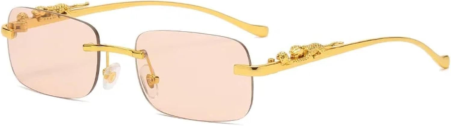 Солнцезащитные очки с защитой от УФ-излучения UV400 | Без оправы, металлический леопардовый принт | Для женщин и мужчин, для занятий спортом на открытом воздухе и вождения DSVIGF, Gold Champagne
Солнцезащитные очки с защитой от УФ-излучения UV400 | Без оправы, металлический леопардовый принт | Для женщин и мужчин, для занятий спортом на открытом воздухе и вождения DSVIGF, Gold Champagne