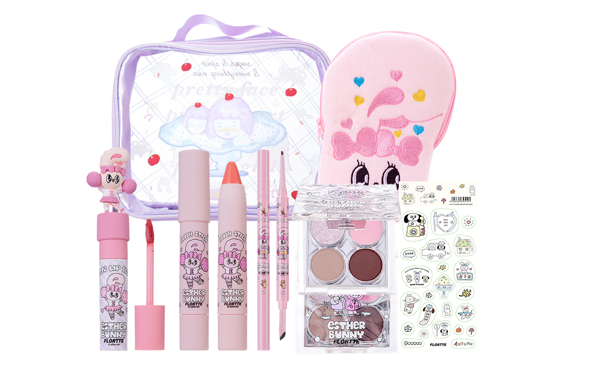 FLORTTE BUNNY Sky Born Pink Sweet And Tender Bunny набор для макияжа Natural матовое покрытие лица комплект из 7 предметов
FLORTTE BUNNY Sky Born Pink Sweet And Tender Bunny набор для макияжа Natural матовое покрытие лица комплект из 7 предметов