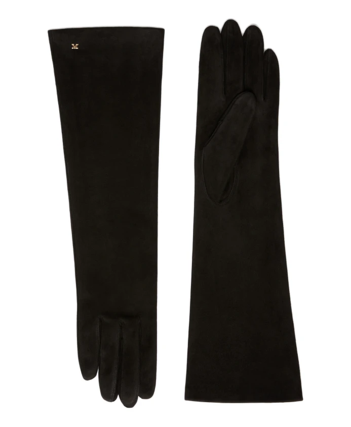 Черные кожаные перчатки с монограммой Max Mara, черный
Черные кожаные перчатки с монограммой Max Mara, черный