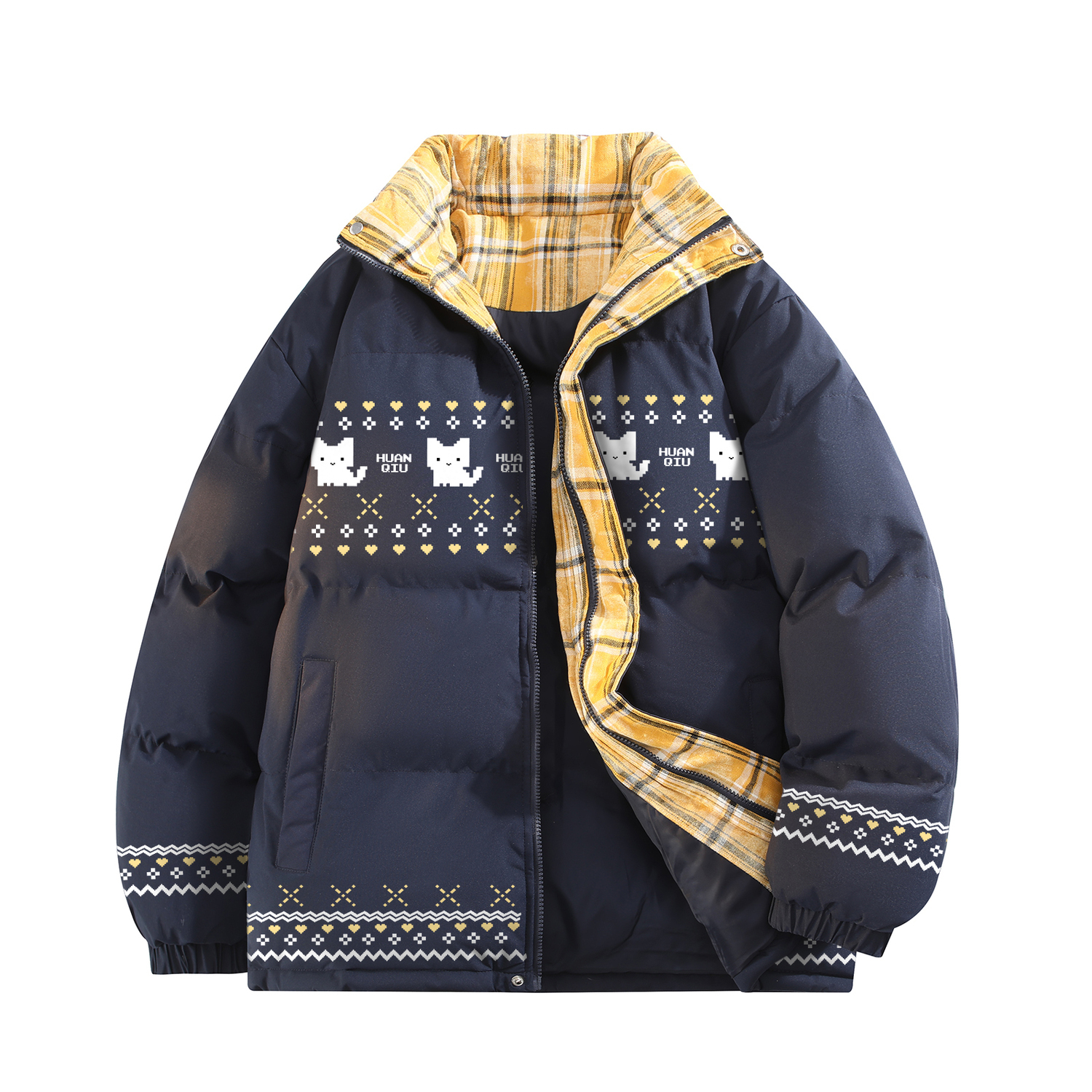 Пуховик Unisex Stand Collar утепленный стеганый HUANQIU, темно-синий
Пуховик Unisex Stand Collar утепленный стеганый HUANQIU, темно-синий