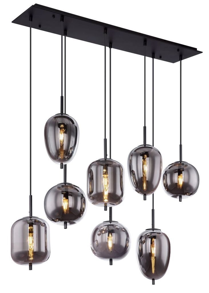 Подвесной светильник Globo Lighting металлический черный, матовый, стекло, черный кабель ПВХ, высота может быть уменьшена, 8 подвесов с разными стеклами, ДхШхВ: 940х340х1200мм, без 8x E14 40Вт 230В
Подвесной светильник Globo Lighting металлический черный, матовый, стекло, черный кабель ПВХ, высота может быть уменьшена, 8 подвесов с разными стеклами, ДхШхВ: 940х340х1200мм, без 8x E14 40Вт 230В