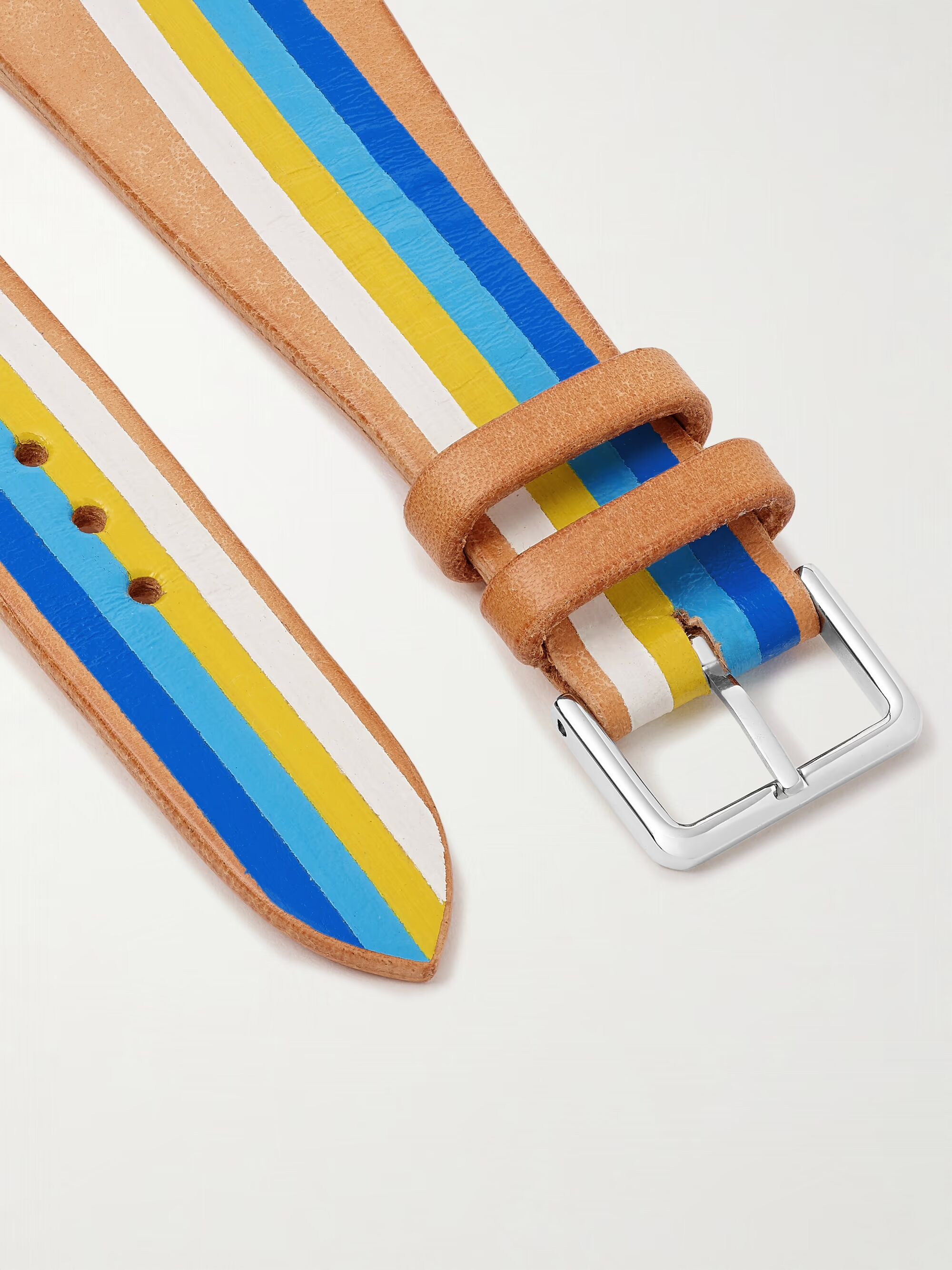 Ремешок для часов из кожи в полоску Seabright LA CALIFORNIENNE
Ремешок для часов из кожи в полоску Seabright LA CALIFORNIENNE