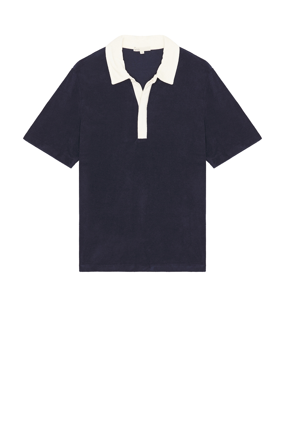 Поло из махровой ткани с оверсайз Onia, Egret & Deep Navy
Поло из махровой ткани с оверсайз Onia, Egret & Deep Navy