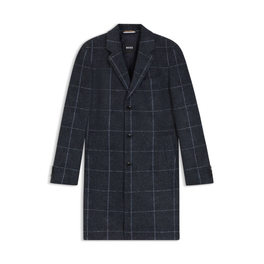 Приталенное пальто в клетку BOSS, темно-синий
Приталенное пальто в клетку BOSS, темно-синий