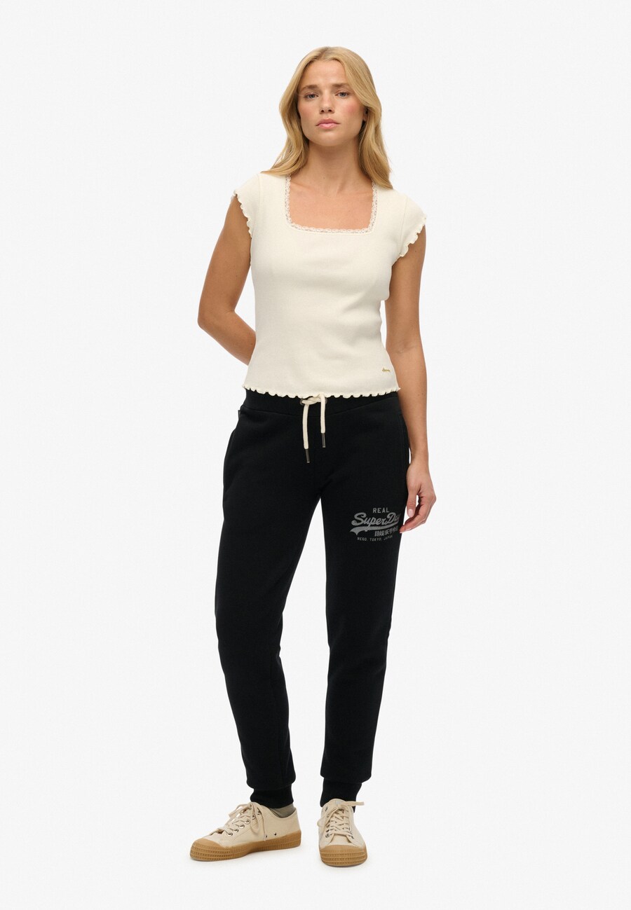 Зауженные брюки Superdry, черный
Зауженные брюки Superdry, черный