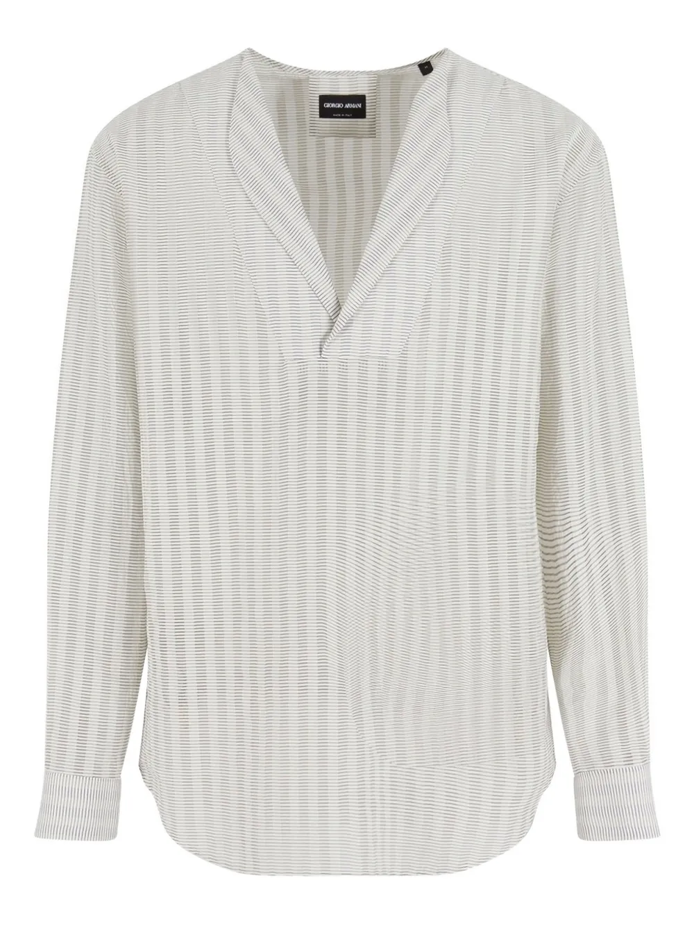 Полосатая рубашка с V-образным вырезом GIORGIO ARMANI, белый
Полосатая рубашка с V-образным вырезом GIORGIO ARMANI, белый