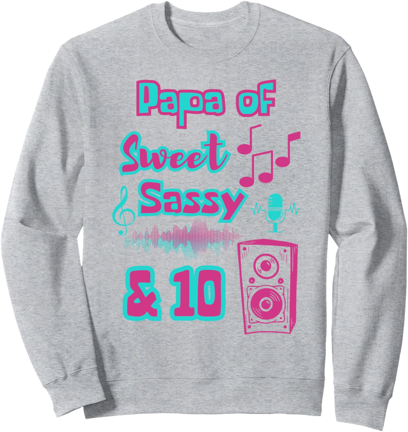 Толстовка «Папа Свит Сасси и 10 музыкальных танцев» для вечеринки в честь 10-летия Family Look Musical Dancing Party Decoration Gifts, серый
Толстовка «Папа Свит Сасси и 10 музыкальных танцев» для вечеринки в честь 10-летия Family Look Musical Dancing Party Decoration Gifts, серый