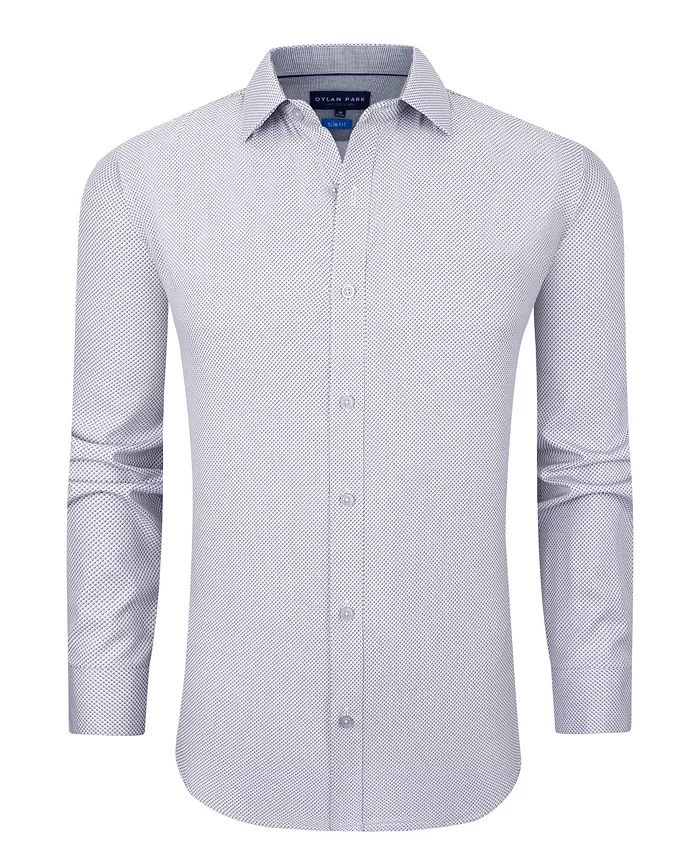 Мужская рубашка на пуговицах в клетку с четырехсторонним растяжением Dylan Park, белый
Мужская рубашка на пуговицах в клетку с четырехсторонним растяжением Dylan Park, белый