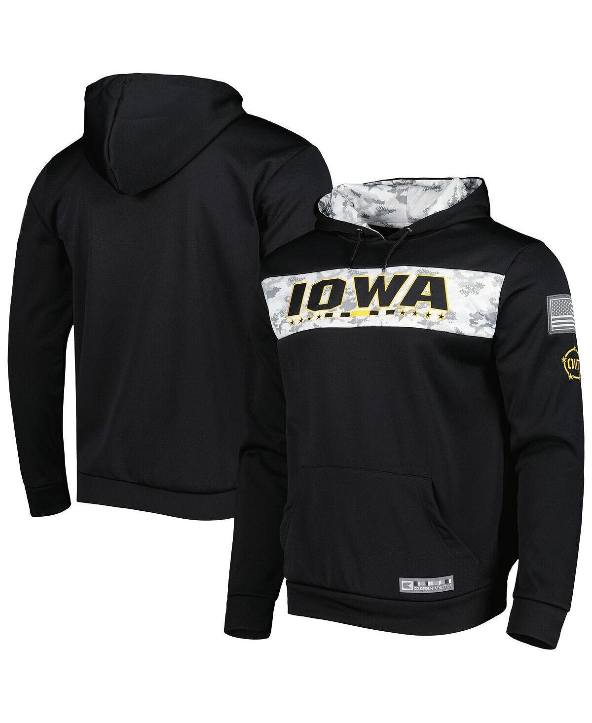 Мужской черный пуловер с капюшоном Iowa Hawkeyes OHT в стиле милитари, цветной пуловер Colosseum
Мужской черный пуловер с капюшоном Iowa Hawkeyes OHT в стиле милитари, цветной пуловер Colosseum