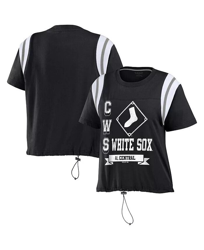 Женская черная потертая футболка Chicago White Sox с завязками в цветных блоках WEAR by Erin Andrews
Женская черная потертая футболка Chicago White Sox с завязками в цветных блоках WEAR by Erin Andrews