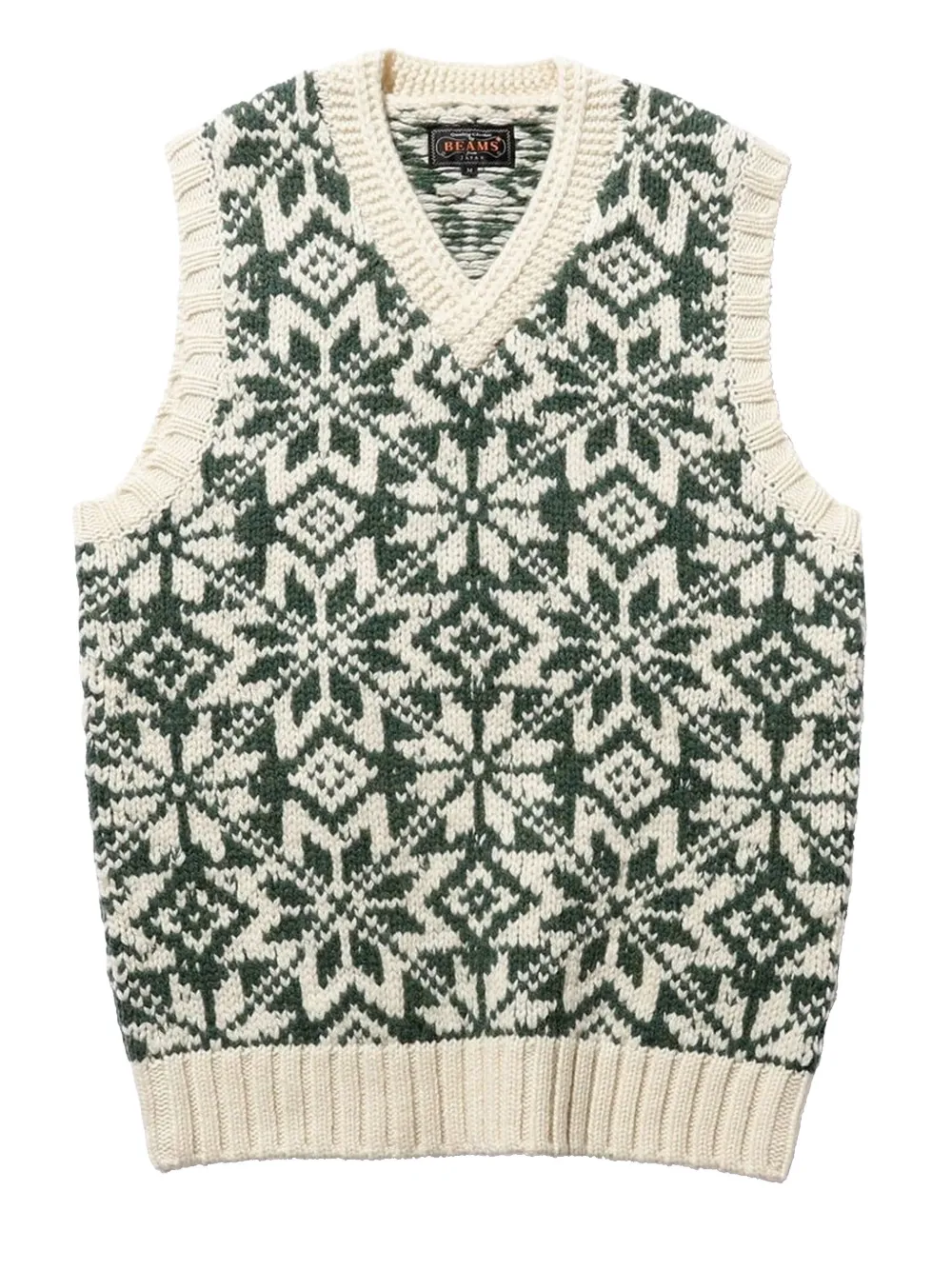 Топ с V-образным вырезом и узором BEAMS PLUS, зеленый
Топ с V-образным вырезом и узором BEAMS PLUS, зеленый