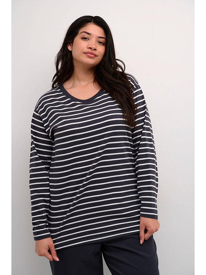 Лонгслив Kaffe, цвет anthrazit/weiß
Лонгслив Kaffe, цвет anthrazit/weiß