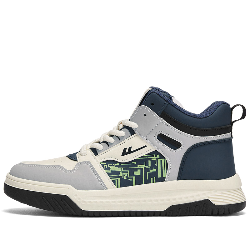 WARRIOR Износостойкие, нескользящие, высокие кроссовки для скейтбординга, мужские, бежево-синие
WARRIOR Износостойкие, нескользящие, высокие кроссовки для скейтбординга, мужские, бежево-синие