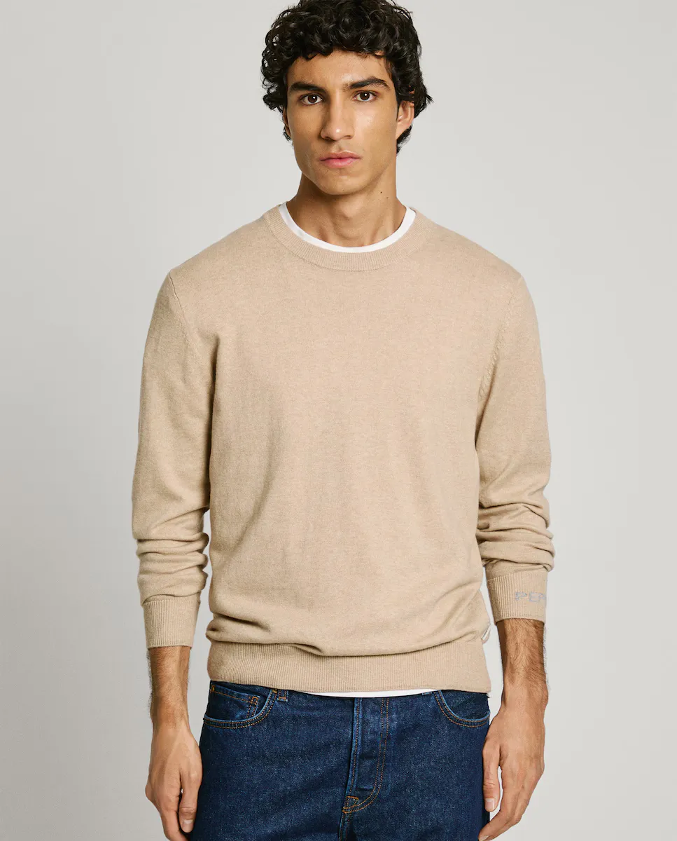 Мужской свитер обычного кроя с круглым вырезом Pepe Jeans, бежевый
Мужской свитер обычного кроя с круглым вырезом Pepe Jeans, бежевый