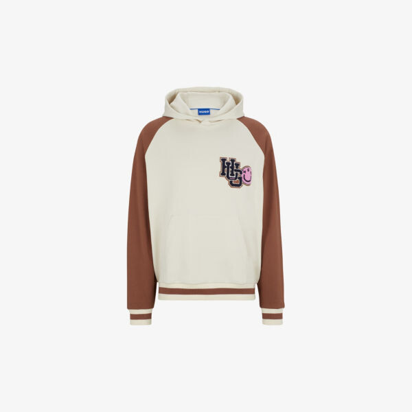 Свободная хлопковая толстовка с логотипом-нашивкой Hugo, белый
Свободная хлопковая толстовка с логотипом-нашивкой Hugo, белый