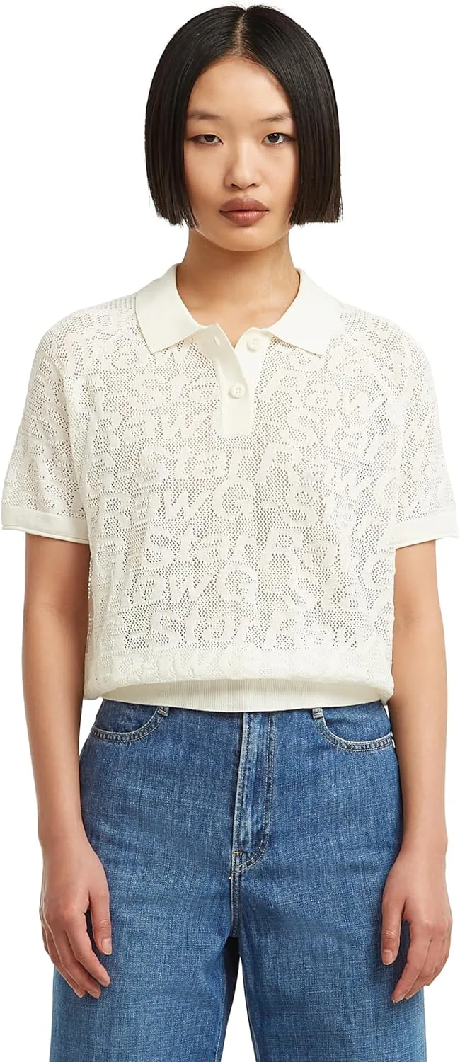 G-Star Pointelle женский легкий вязаный поло свитшот
G-Star Pointelle женский легкий вязаный поло свитшот