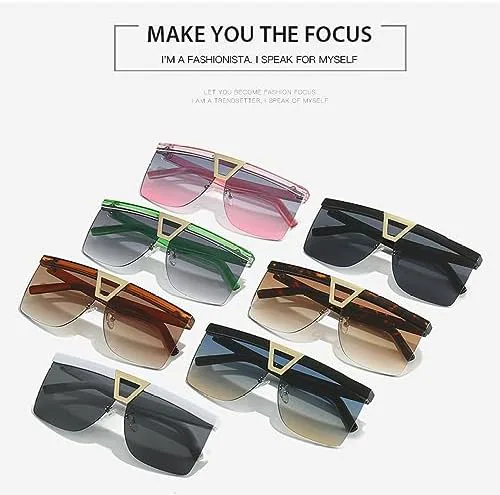 Солнцезащитные очки с плоской верхней частью для женщин, большие солнцезащитные очки в полуободковой оправе, женские очки с градиентными линзами MTZJH, Green Gray
Солнцезащитные очки с плоской верхней частью для женщин, большие солнцезащитные очки в полуободковой оправе, женские очки с градиентными линзами MTZJH, Green Gray