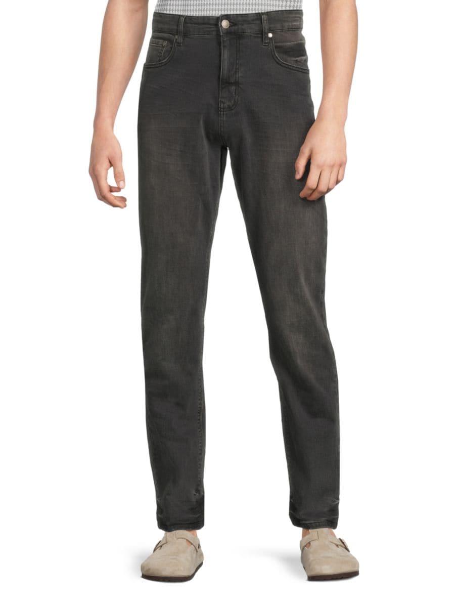 Узкие прямые джинсы из эластичного денима с вышитым логотипом Karl Lagerfeld Paris, цвет Dark Grey 
Узкие прямые джинсы из эластичного денима с вышитым логотипом Karl Lagerfeld Paris, цвет Dark Grey