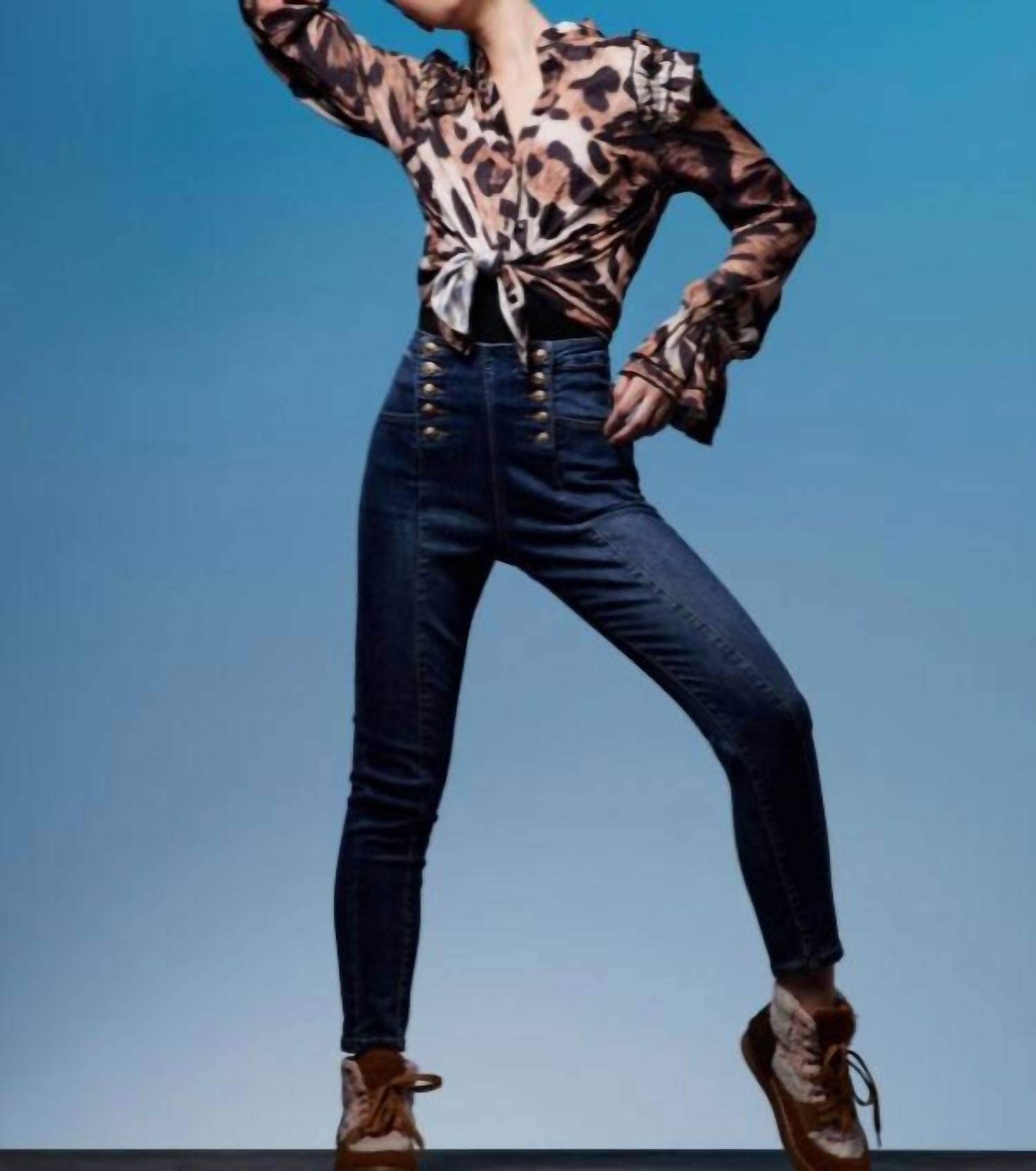 Рубашка с рюшами в леопардовом принте Oolala
Рубашка с рюшами в леопардовом принте Oolala