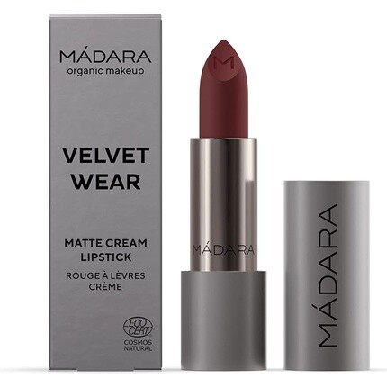 Матовая кремовая помада Velvet Wear Dark Nude, Mádara
Матовая кремовая помада Velvet Wear Dark Nude, Mádara