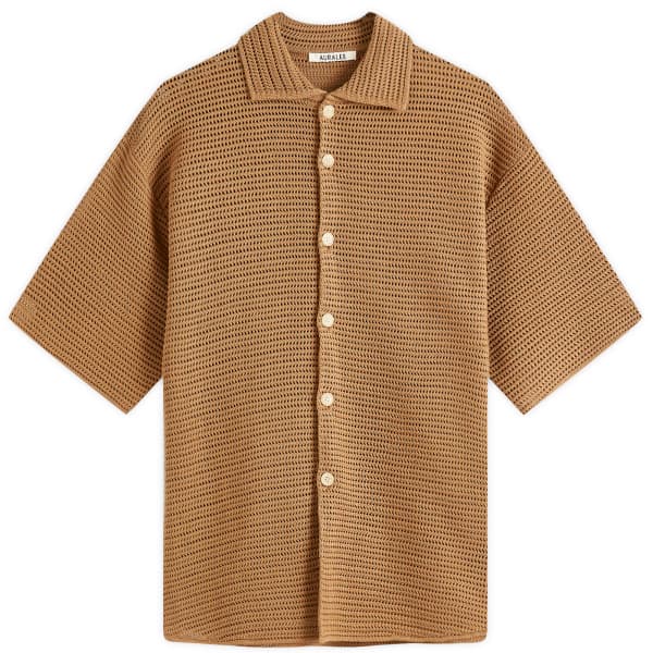 Рубашка из хлопчатобумажной сетки с короткими рукавами Auralee, коричневый
Рубашка из хлопчатобумажной сетки с короткими рукавами Auralee, коричневый