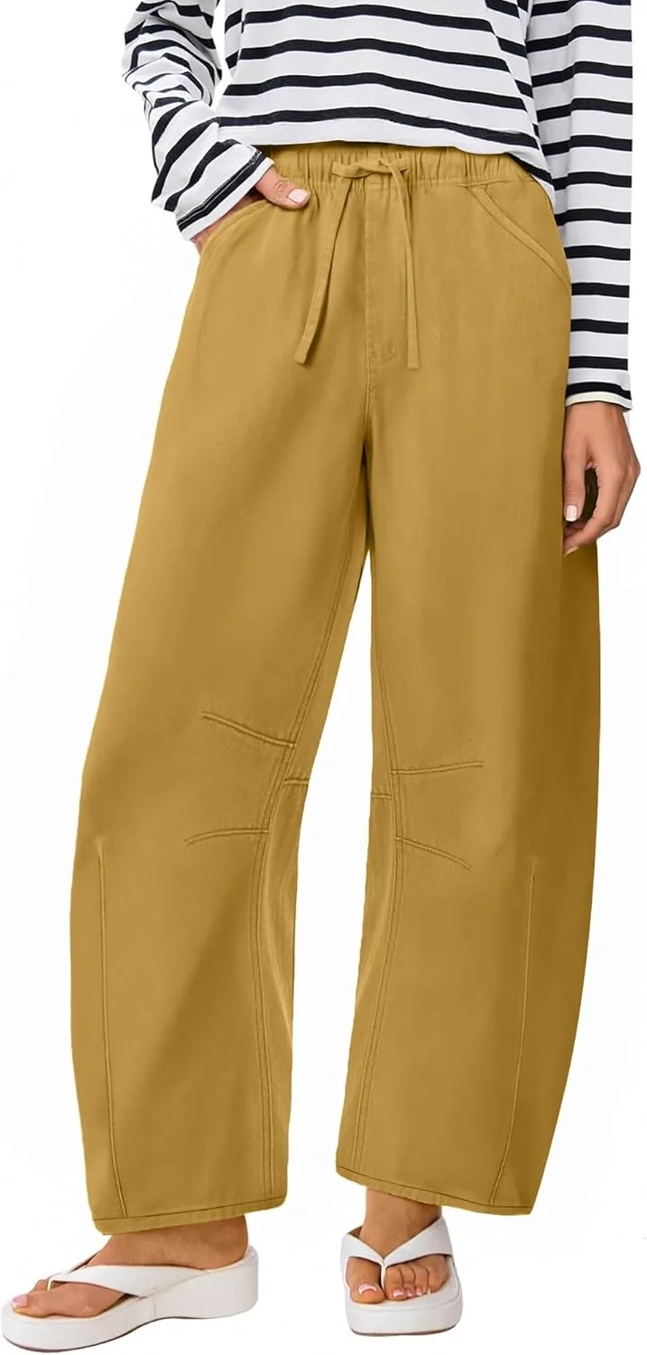 ANRABESS Женские бочкообразные джинсы High Waisted Wide Leg с кулиской
ANRABESS Женские бочкообразные джинсы High Waisted Wide Leg с кулиской