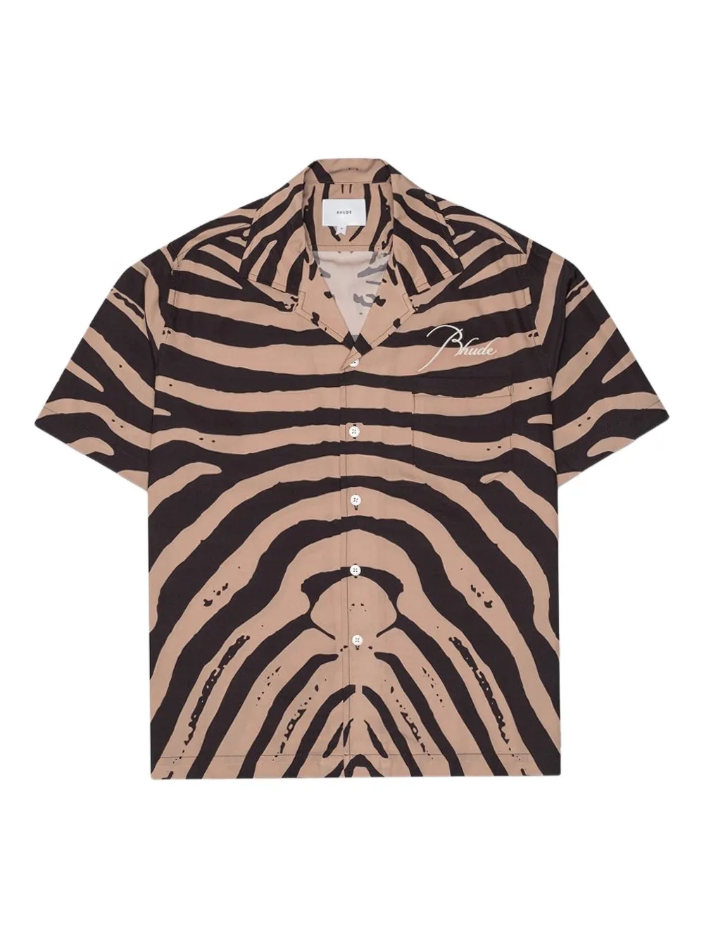 Рубашка с короткими рукавами и зебровым принтом RHUDE, нейтральный
Рубашка с короткими рукавами и зебровым принтом RHUDE, нейтральный