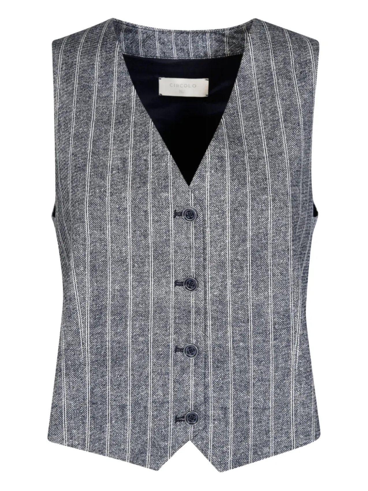 Жилет в тонкую полоску Circolo 1901, синий
Жилет в тонкую полоску Circolo 1901, синий