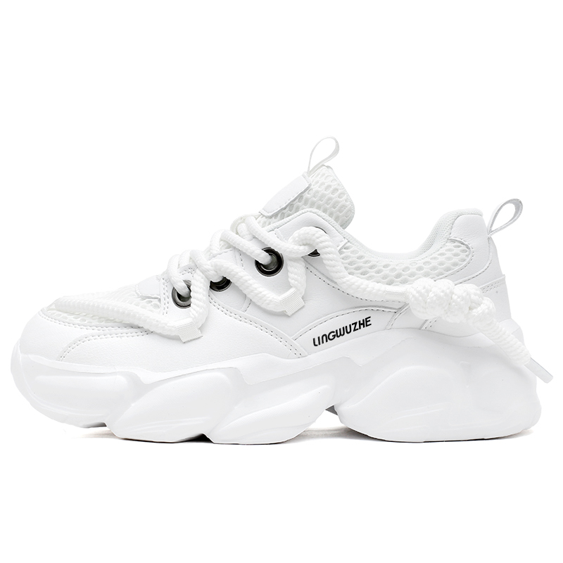 Lingwuzhe Низкие массивные кроссовки унисекс белые, цвет White
Lingwuzhe Низкие массивные кроссовки унисекс белые, цвет White