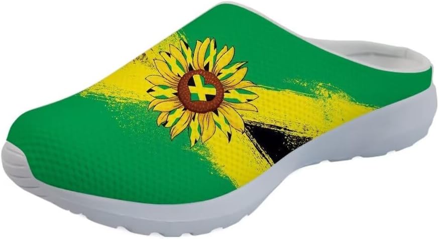 Мужские садовые сабо GLENLCWE, женские сабо-сандалии, сетчатые пляжные тапочки для душа, повседневные мюли с поддержкой свода стопы для дома и улицы, Jamaican Flag Sunflower
Мужские садовые сабо GLENLCWE, женские сабо-сандалии, сетчатые пляжные тапочки для душа, повседневные мюли с поддержкой свода стопы для дома и улицы, Jamaican Flag Sunflower