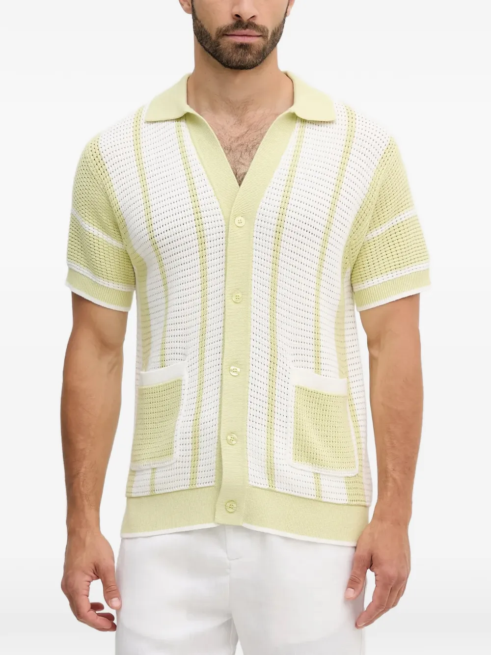 Вязаное изделие в полоску с карманом Frescobol Carioca, белый
Вязаное изделие в полоску с карманом Frescobol Carioca, белый