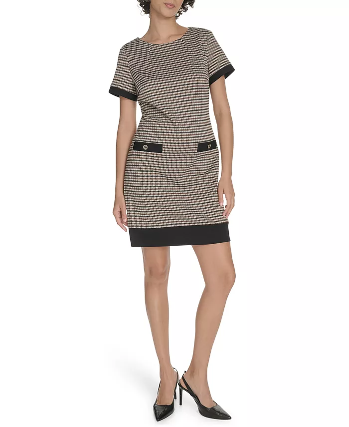 Женское платье-трапеция с короткими рукавами и карманами Tommy Hilfiger
Женское платье-трапеция с короткими рукавами и карманами Tommy Hilfiger