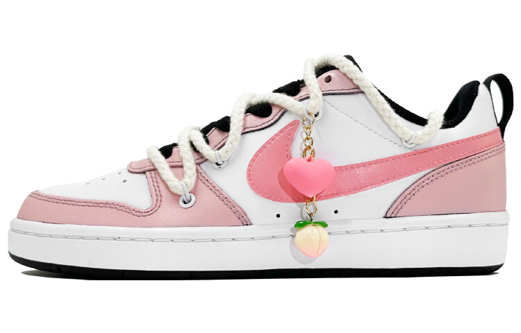 Кроссовки для скейтбординга Court Borough женские, низкие, белый/розовый Nike 
Кроссовки для скейтбординга Court Borough женские, низкие, белый/розовый Nike