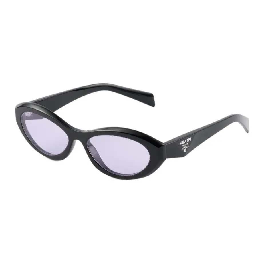 PRADA Солнечные очки овальной формы с треугольным логотипом, Black
PRADA Солнечные очки овальной формы с треугольным логотипом, Black