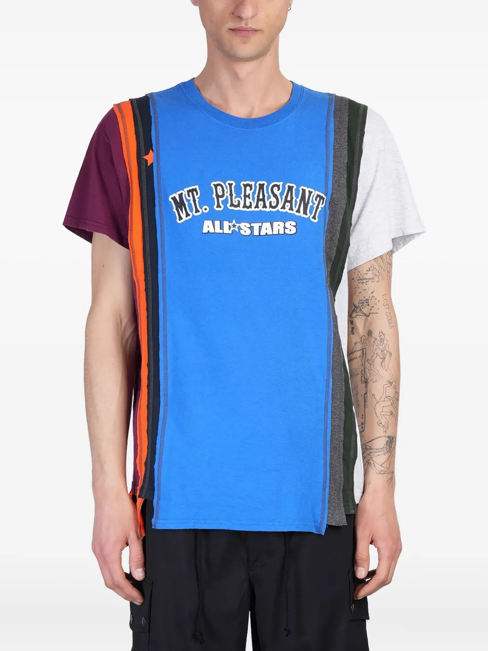 Футболка с деталями строчки Needles, синий 
Футболка с деталями строчки Needles, синий