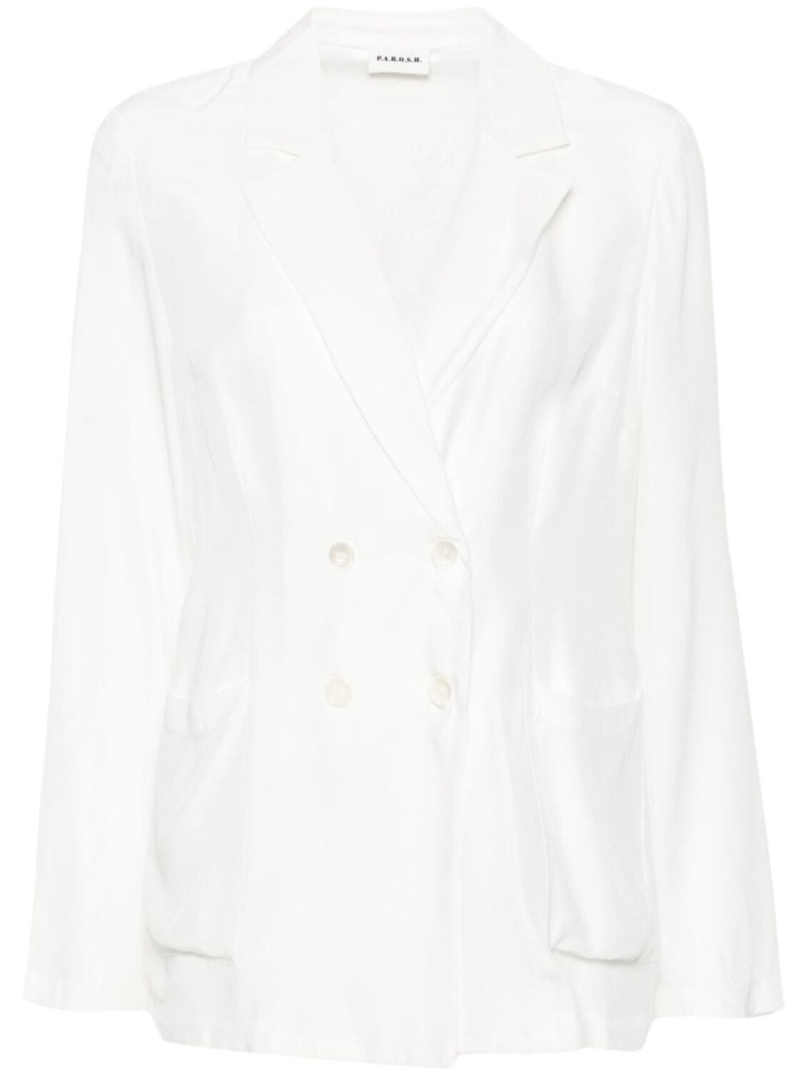 Двубортный шелковый пиджак Sofia PAROSH, бежевый
Двубортный шелковый пиджак Sofia PAROSH, бежевый