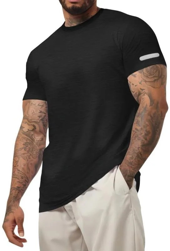 Мужская футболка Casual Quick Dry Moisture Wicking Muscle Fit для тренировок Black JVVOO
Мужская футболка Casual Quick Dry Moisture Wicking Muscle Fit для тренировок Black JVVOO