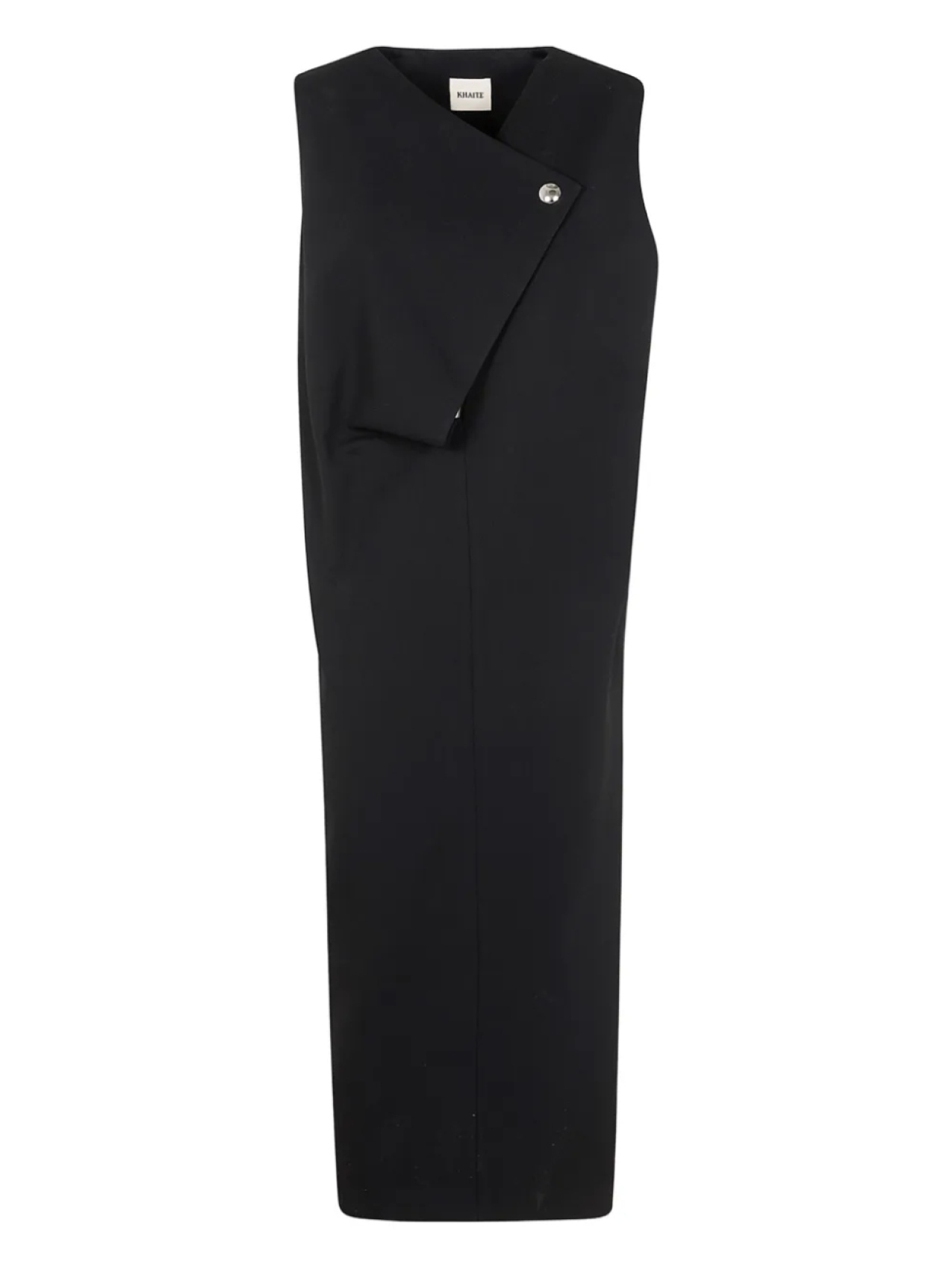 Асимметричное платье без рукавов KHAITE, черный 
Асимметричное платье без рукавов KHAITE, черный