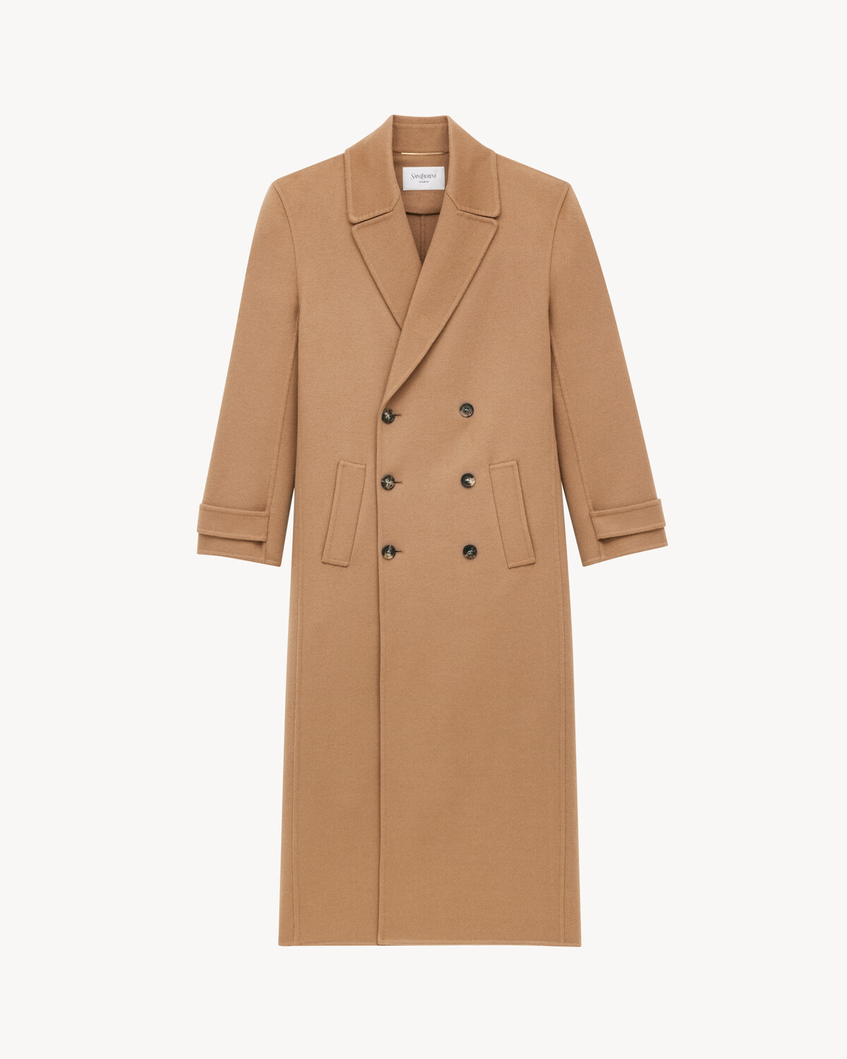 Длинное пальто из чесаного кашемира и шерсти Saint Laurent, коричневый
Длинное пальто из чесаного кашемира и шерсти Saint Laurent, коричневый