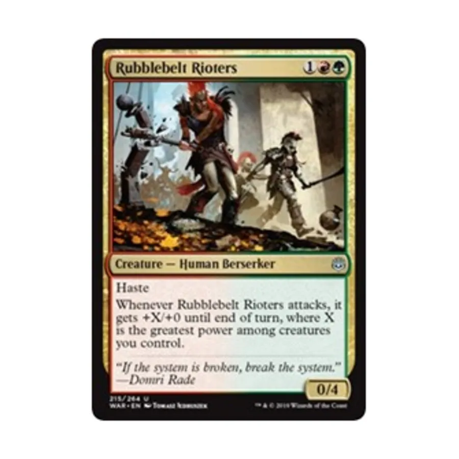 CCG Бунтовщики из Рублпояса (U), MTG - War of the Spark
CCG Бунтовщики из Рублпояса (U), MTG - War of the Spark