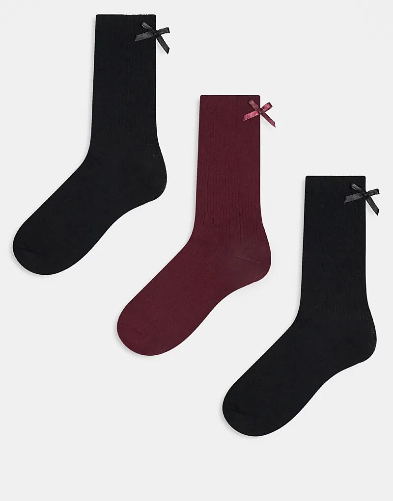 JJXX 3 пары носков с бантиками в бордовом цвете
JJXX 3 пары носков с бантиками в бордовом цвете